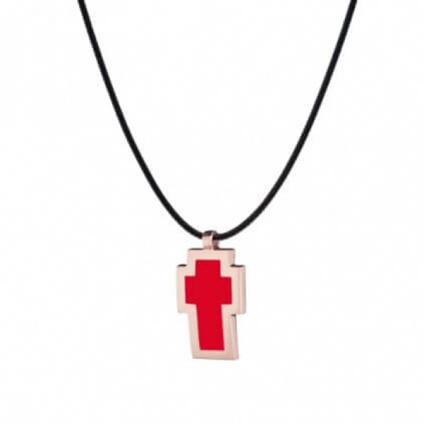 Tattoo 9kt gold pendant with essenza, on black cord S