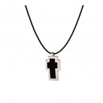 Tattoo 9kt gold pendant with essenza, on black cord L