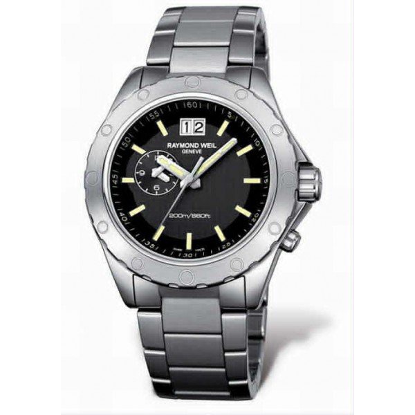 Raymond Weil Sport Stainless Steel Black Dial Mens Quartz Watch 8300-ST-20001