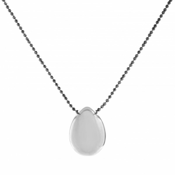 Brass egg with silver chain